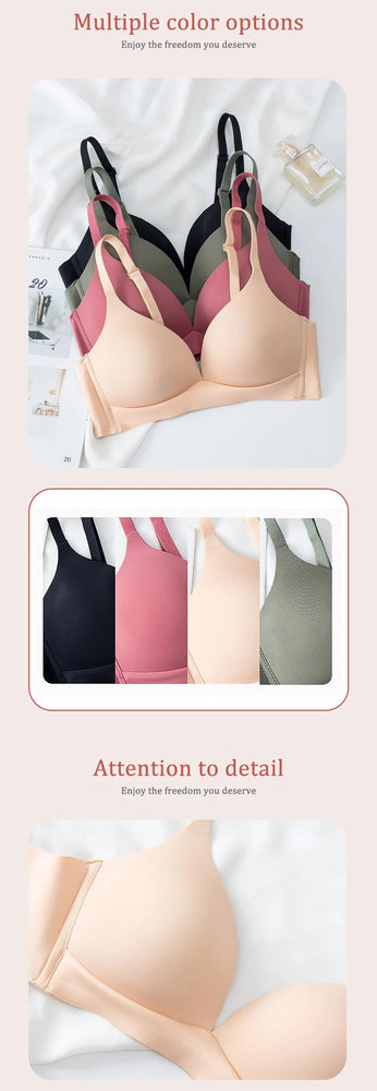 FallSweet 3PCS Seamless Push-Up Bra | Wireless Glossy Comfort