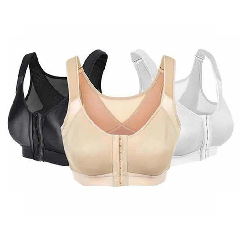 Seamless Front-Closure Bra – Wireless Everyday Comfort