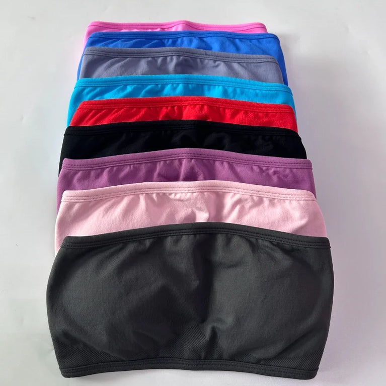 Strappy Backless Bandeau | Seamless Yoga Sports Bra