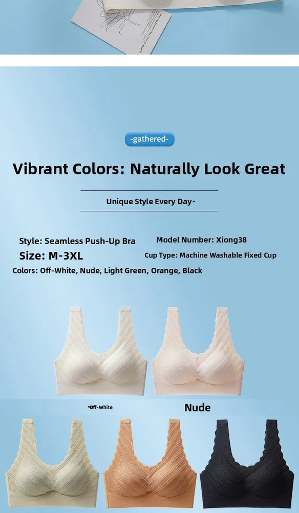 Floral Lace Backless Bralette – Seamless Wireless Elegance
