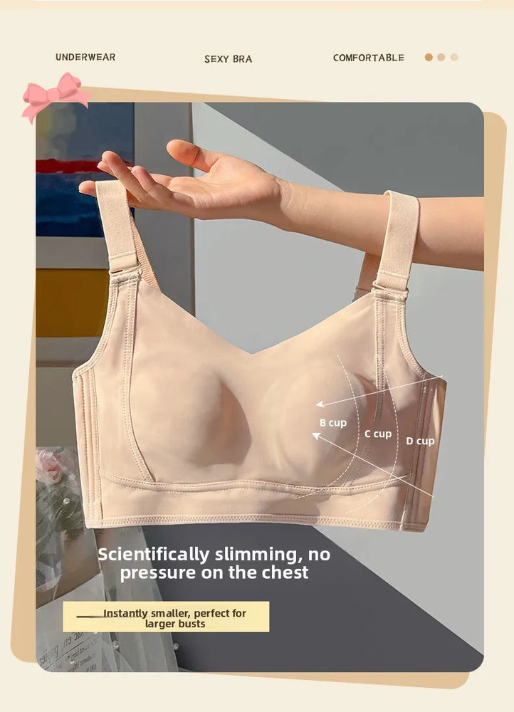 Ultra-Thin Wireless Full-Cup Bra | Sporty V-Neck Summer Fit