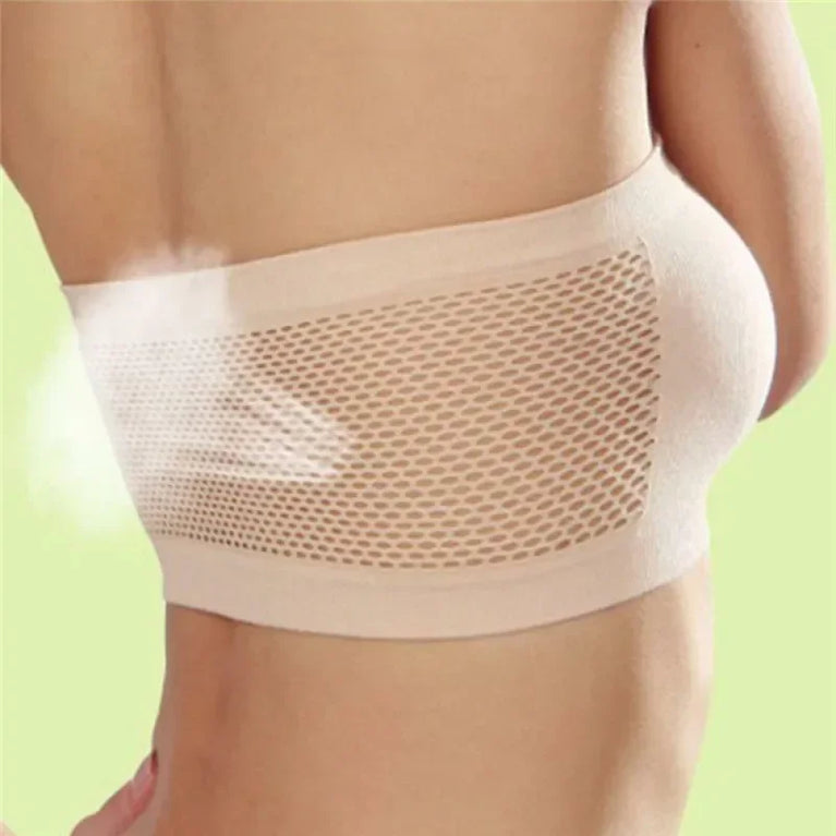 Breathable Mesh Tube Bra | Seamless Strapless Bandeau Top