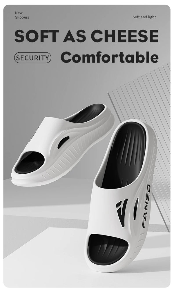 Soft Anti-Slip Summer Slides | Med-Heel Quick-Dry Slippers