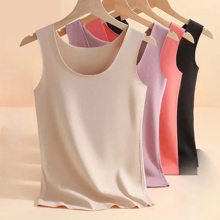Thermal Underwear Women Crew Neck Tank Tops Warm Vest