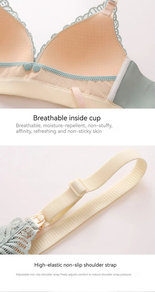 Dual-Closure Nursing Bra – Organic Cotton & Wireless Support