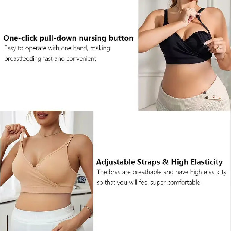 Seamless Nursing Bra – 360° Wireless Maternity Support