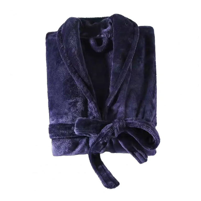 Unisex Fleece Bathrobe | Warm Thick Winter Sleepwear