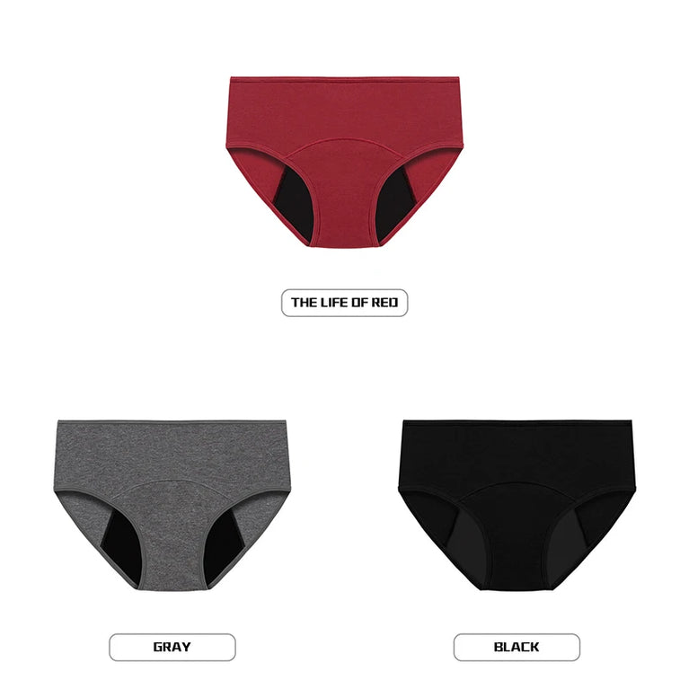 3pc Leakproof Briefs | Cotton Physiological Set