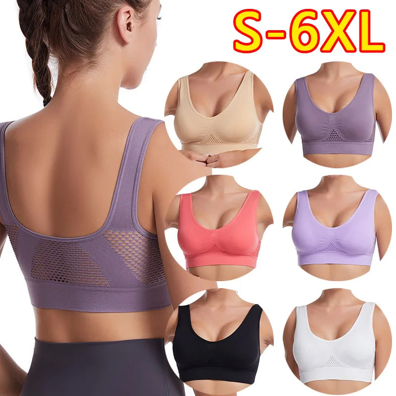 3PCS Seamless Sports Bra | Hollow-Out Breathable Plus Size
