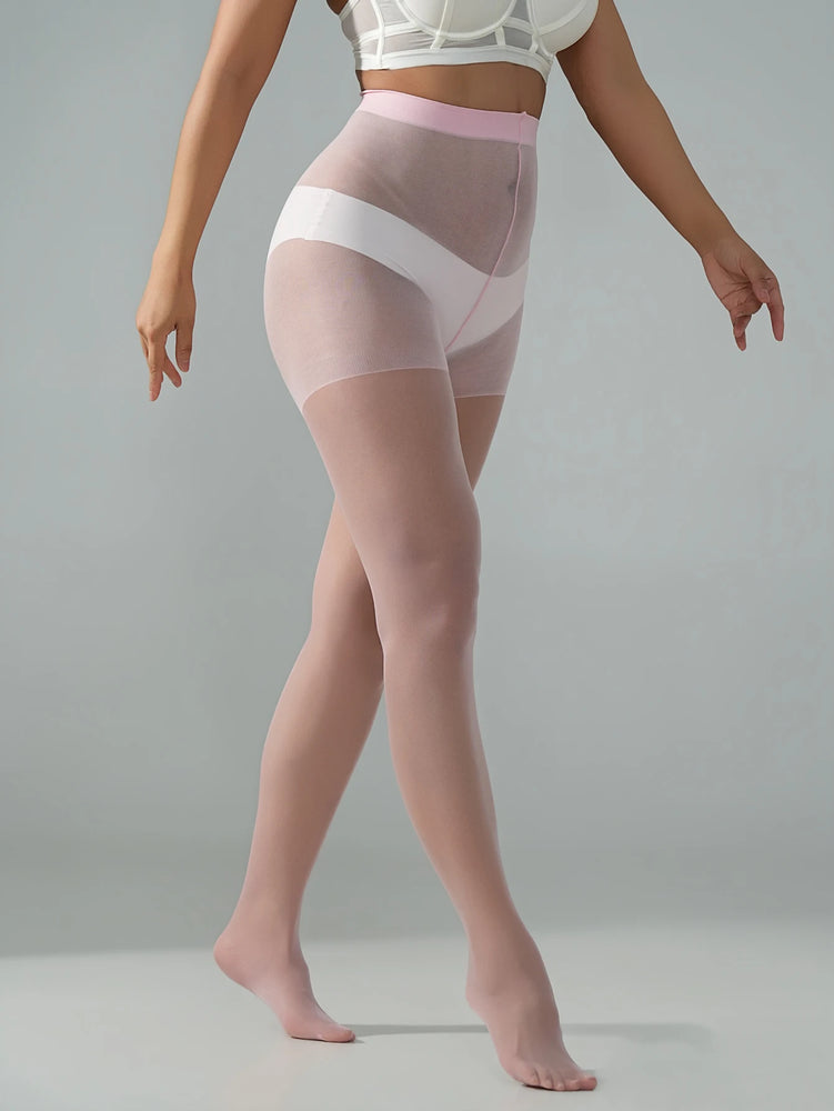 60D Semi Sheer High Waist Shaping Pantyhose for Women