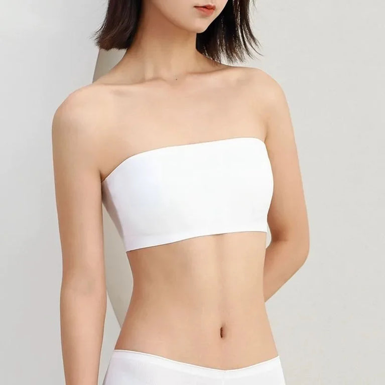 Ice Silk Strapless Tube Top | Seamless Multi-Way Bralette