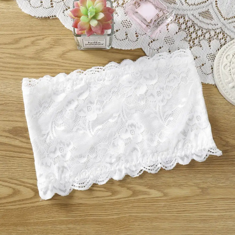 Sexy Lace Bandeau | Seamless Strapless Wrap Chest Top