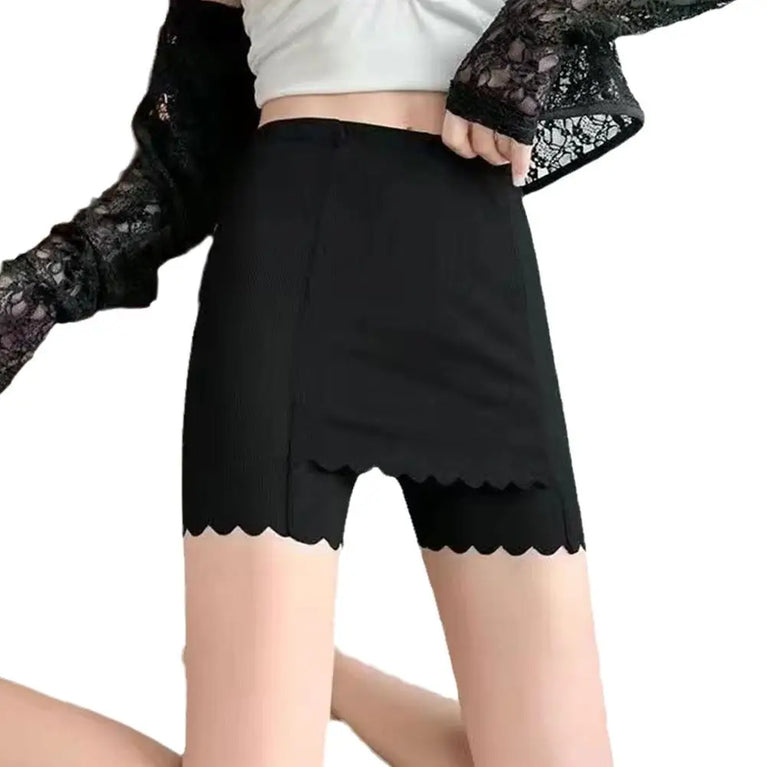 Ice Silk Seamless Safety Shorts | Double-Layer Summer Bloomers