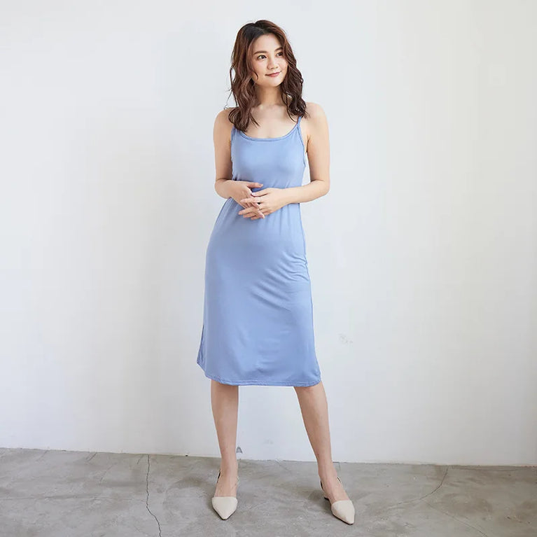 Elegant Modal Full Slip Dress Sleeveless Camisole Inner Dress
