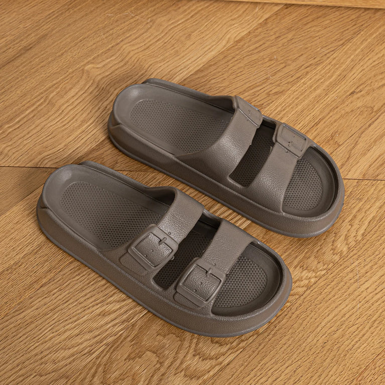Thick-Soled Couple's Slides | Anti-Slip Soft-Sole Home Shoes