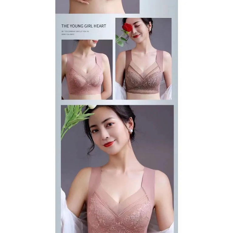 L–6XL Ice Silk Seamless Bra | Plus Size Wireless Push-Up