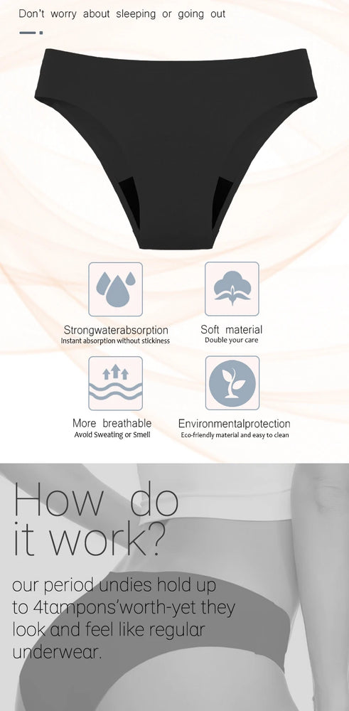 Teen Seamless Period Swimwear | 4-Layer Leakproof Bikini