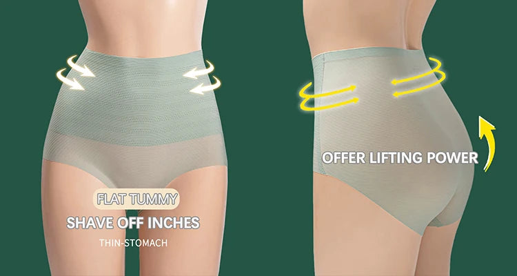 Seamless High-Waist Briefs (3-Pack) – Breathable Ice Silk & Silk Protein Shapewear