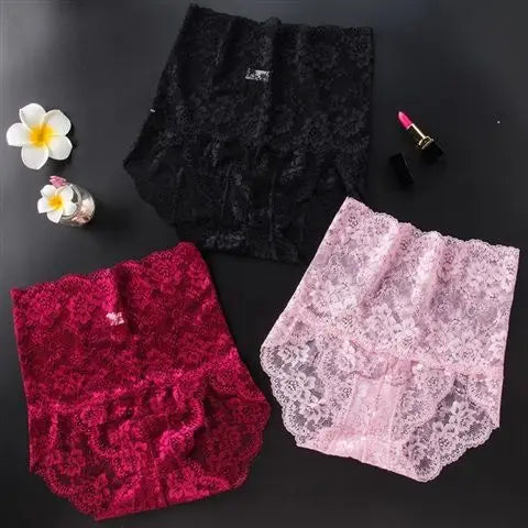 3pc Butt Lifter Briefs | High-Waist Lace Tummy Control