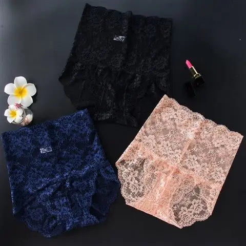 3pc Butt Lifter Briefs | High-Waist Lace Tummy Control