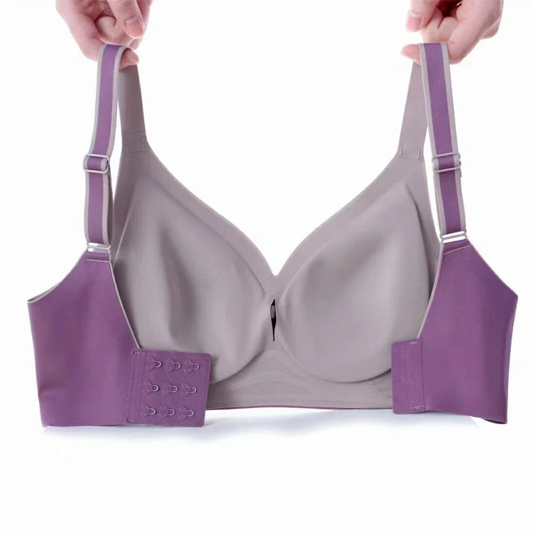 Plus Size Seamless Push-Up Bra | Wireless Shockproof Comfort