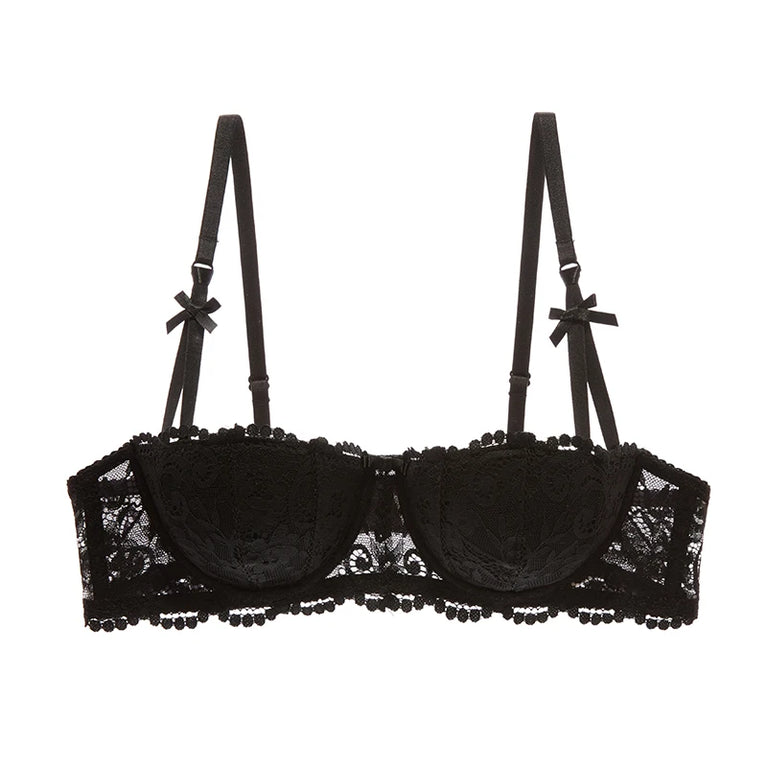 1/2 Half Cup Bras For The Second Skin Floral Embroidery Half-Cup Bra – Elegant Underwire LiftWomen Plus Size Lingerie Red Thin Underwear Cotton Sexy Push Up Balconette Bra Top Black White A B C D Cup