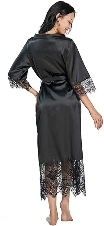 Luxury Silk Kimono Robe | Satin Bridesmaid Dressing Gown