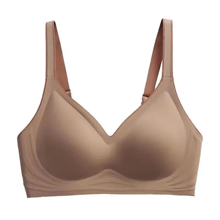 Plus Size Seamless Push-Up Bra | Wireless Shockproof Comfort