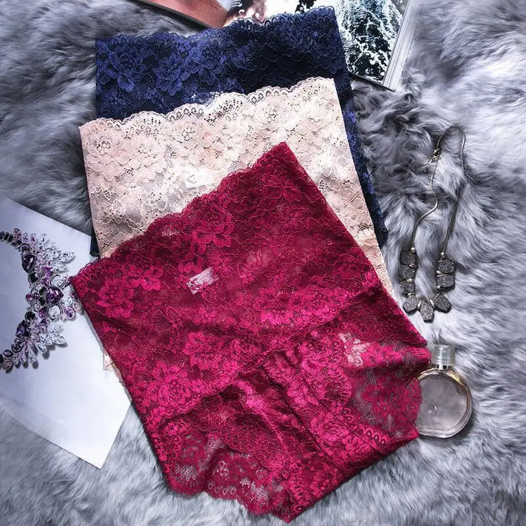 3pc Butt Lifter Briefs | High-Waist Lace Tummy Control