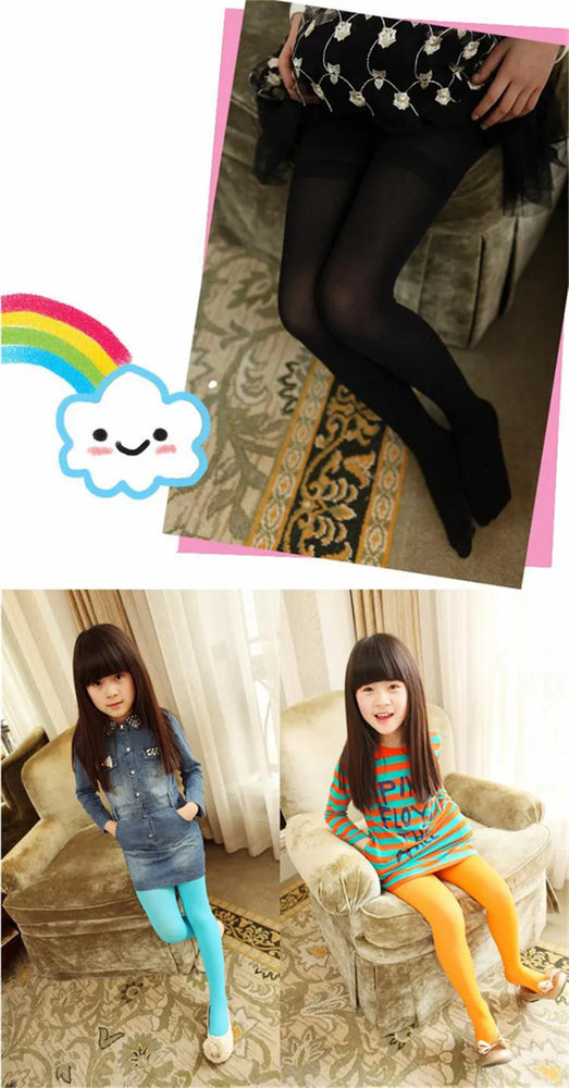 Girls' Velvet Ballet Tights | Ultra-Thin 0–15Y Dance Pantyhose