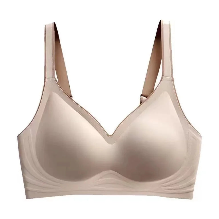 Plus Size Seamless Push-Up Bra | Wireless Shockproof Comfort