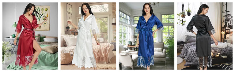 Luxury Silk Kimono Robe | Satin Bridesmaid Dressing Gown