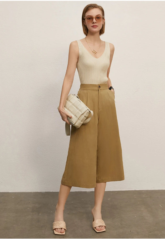 Minimalism V-Neck Knitted Camisole | Office Lady Tank