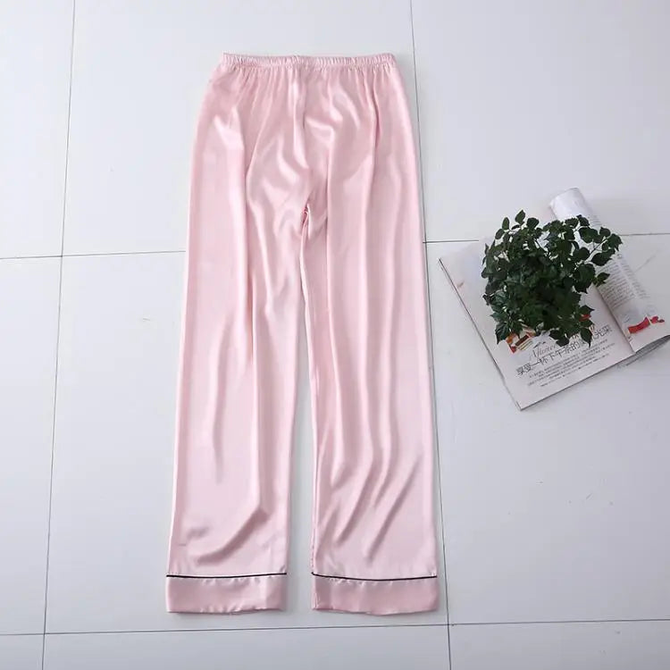 Silky Satin Pajama Pants | Soft Summer Home Trousers