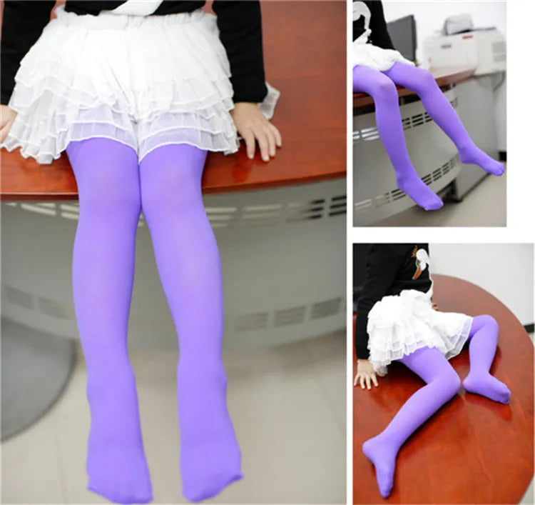 Girls' Velvet Ballet Tights | Ultra-Thin 0–15Y Dance Pantyhose