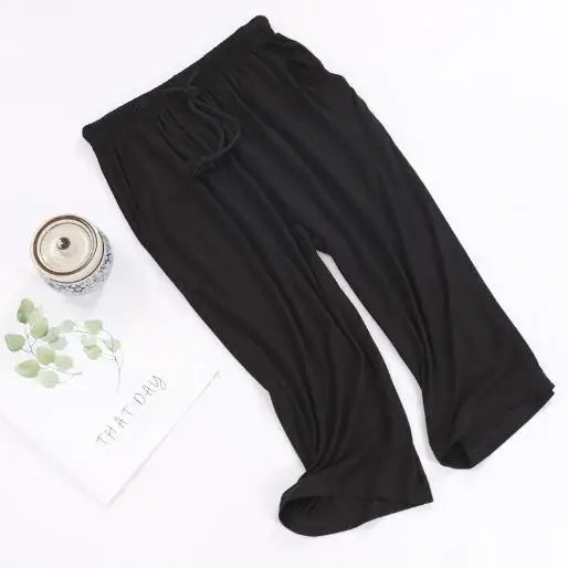 Cropped Pajama Pants | Soft Summer Home Trousers