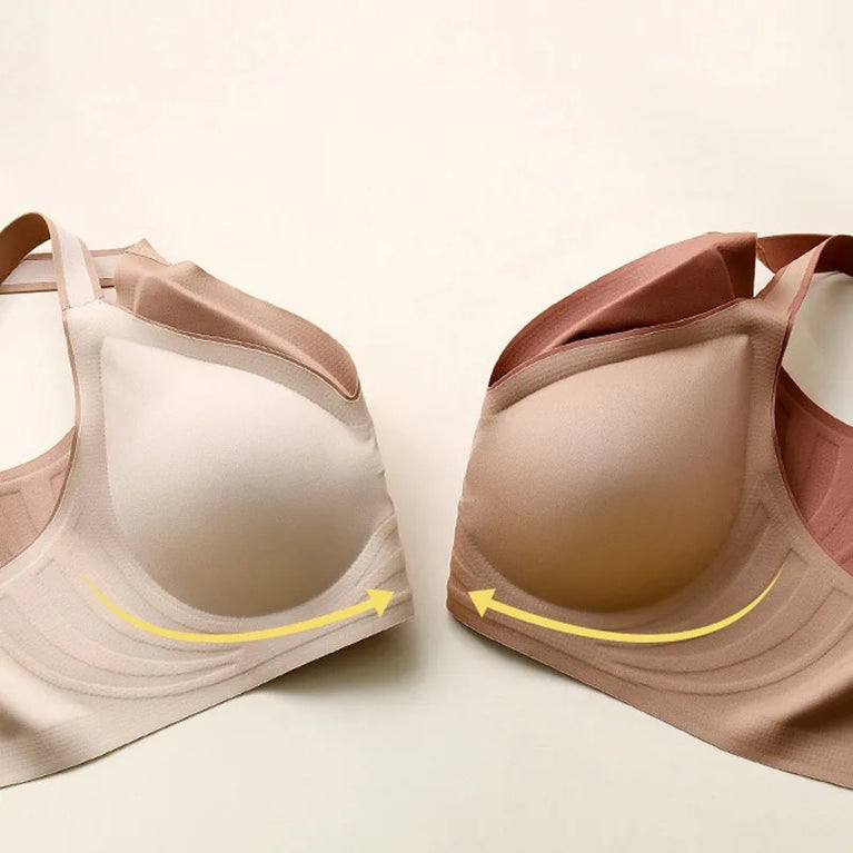 Plus Size Seamless Push-Up Bra | Wireless Shockproof Comfort