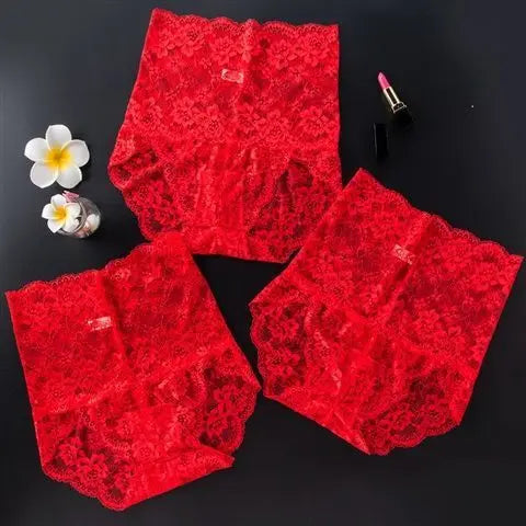 3pc Butt Lifter Briefs | High-Waist Lace Tummy Control