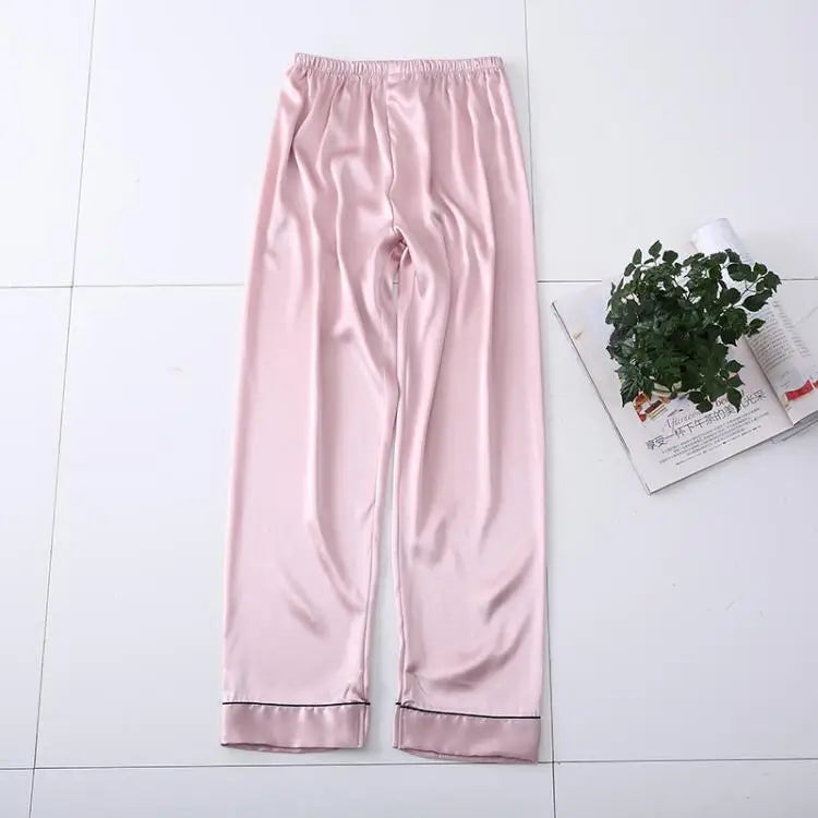 Silky Satin Pajama Pants | Soft Summer Home Trousers