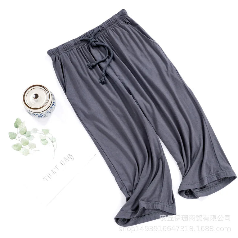 Cropped Pajama Pants | Soft Summer Home Trousers