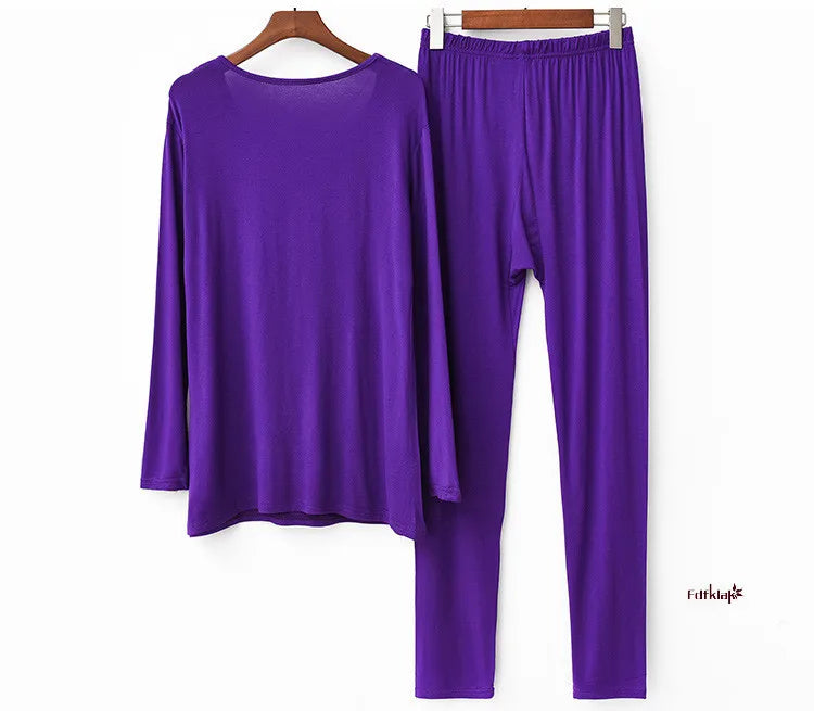 Plus Size Modal Pajama Set | Soft 3XL-7XL Sleepwear