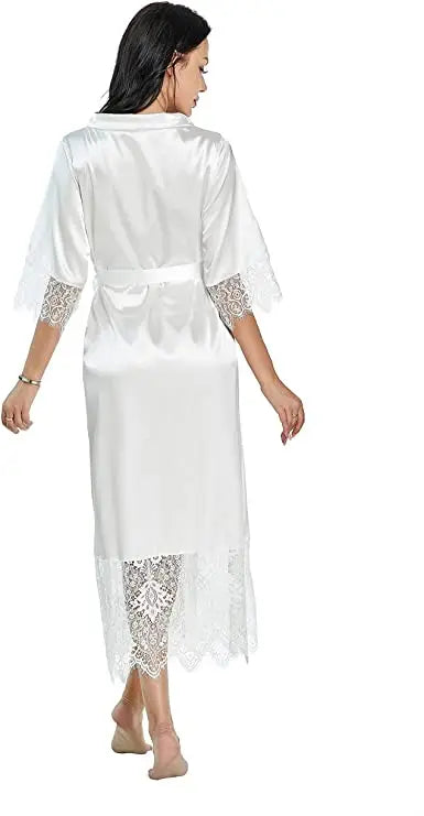 Luxury Silk Kimono Robe | Satin Bridesmaid Dressing Gown