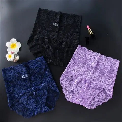 3pc Butt Lifter Briefs | High-Waist Lace Tummy Control