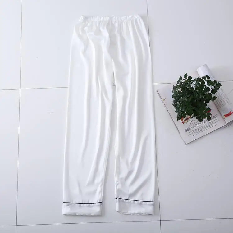Silky Satin Pajama Pants | Soft Summer Home Trousers
