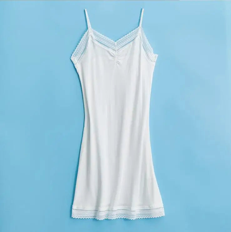 100% Natural Mulberry Silk Nightgown | Seamless Full Slip