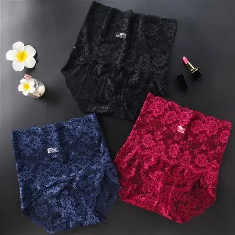 3pc Butt Lifter Briefs | High-Waist Lace Tummy Control
