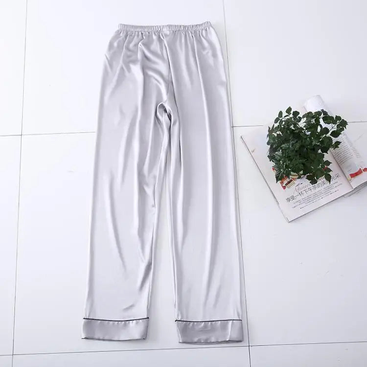 Silky Satin Pajama Pants | Soft Summer Home Trousers