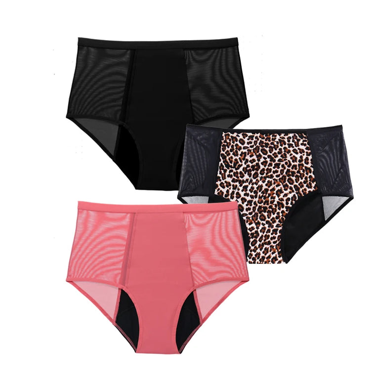 4-Layer Leakproof Period Briefs | High-Rise Absorbent Lingerie