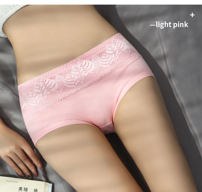 5pc High-Waist Cotton Briefs | Lace Body Shaper Set