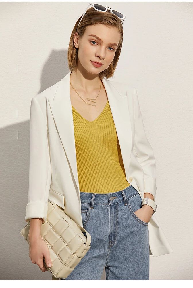 Minimalism V-Neck Knitted Camisole | Office Lady Tank